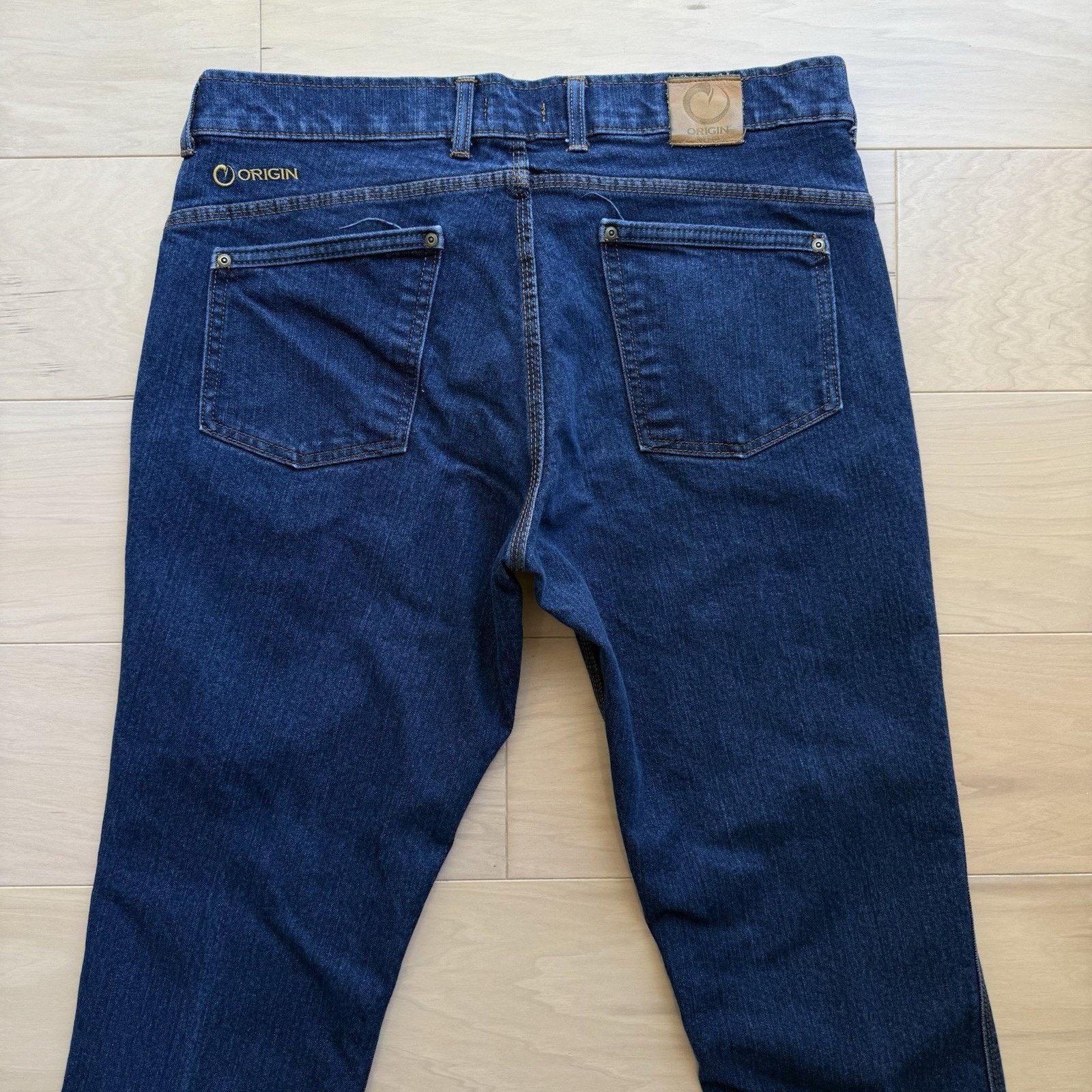 Original Chuck Origin Delta Flex Jeans Blue Straight Leg Dark Wash Relaxed Size US 38 / EU 54 - 7 Thumbnail