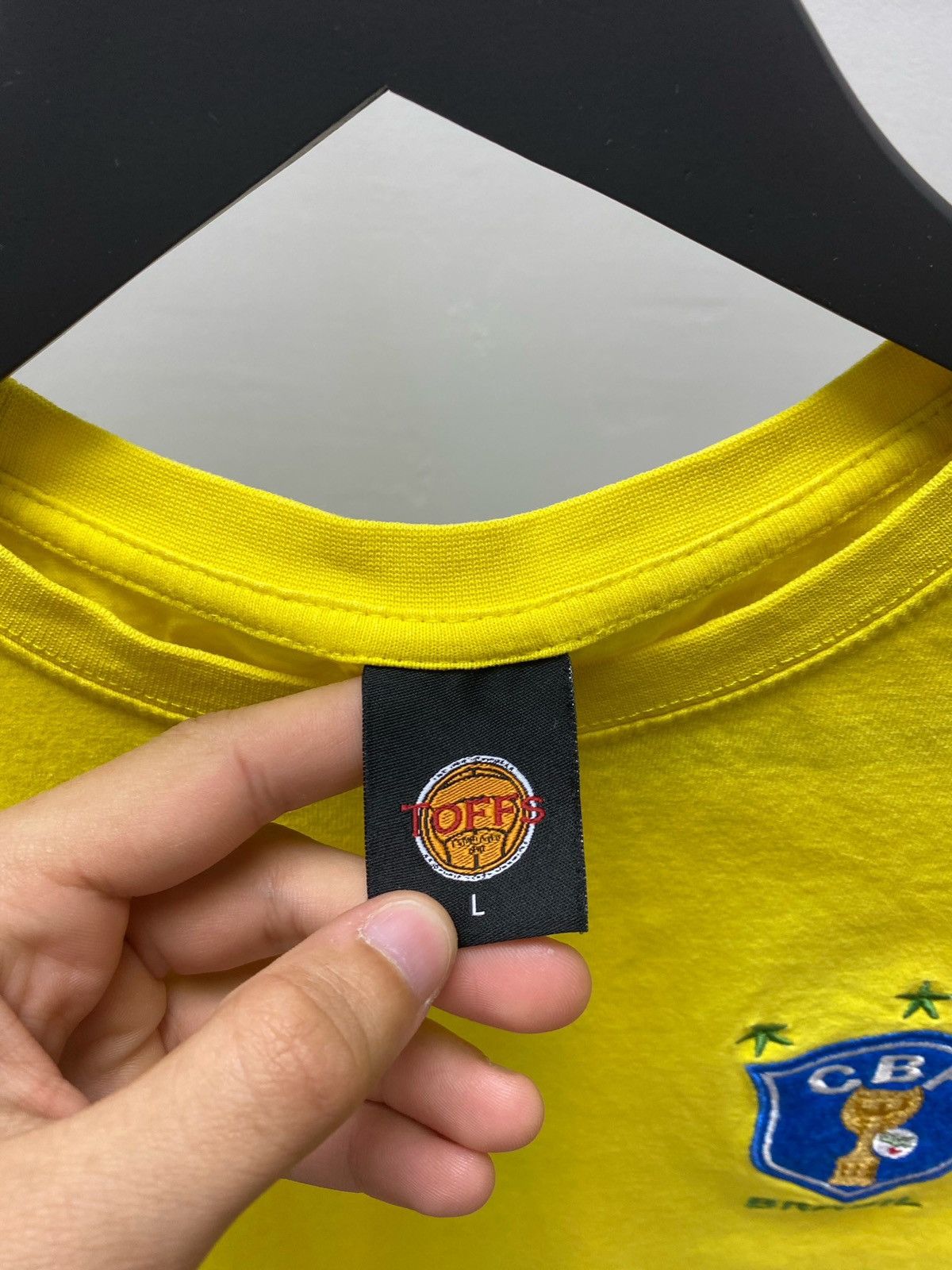 Other × Vintage Brazil 10 Pele Toffs Football Soccer Jersey Retro Remake Size US L / EU 52-54 / 3 - 10 Thumbnail