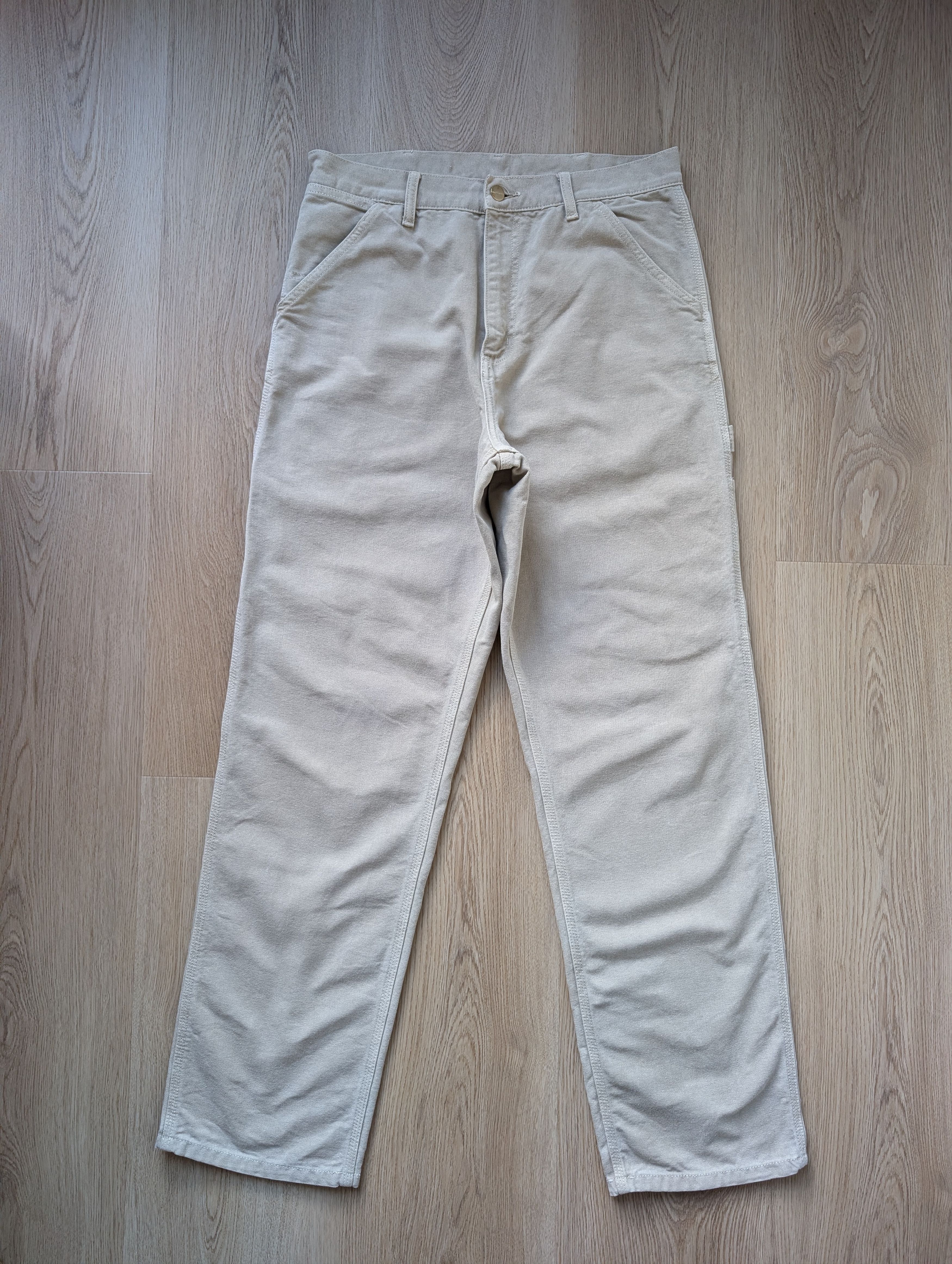 Carhartt Carhartt WIP Single Knee Pant Men’s Beige Canvas Pants 31x32 Size US 31 - 2 Thumbnail