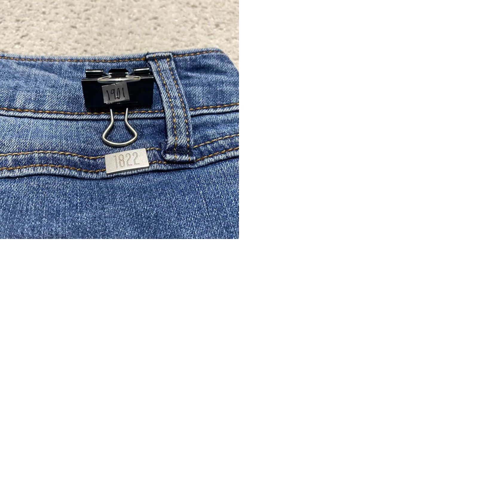 Vintage 1822 Denim Womens Jeans Blue Medium Wash Bootcut High Rise Raw Hem sz 10 Size 32" / US 10 / IT 46 - 9 Thumbnail