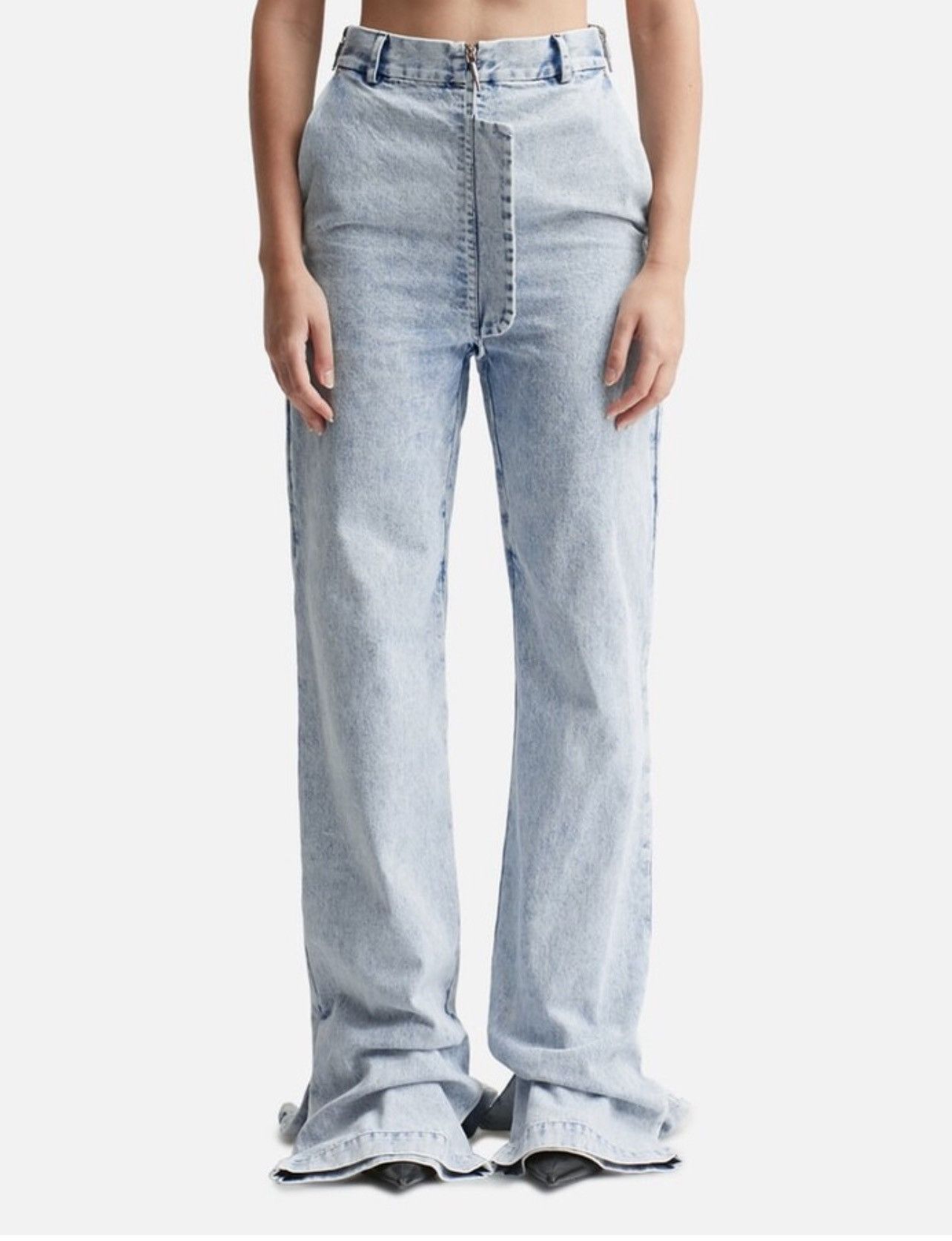 image of Anonymous Club Denim Uniform Trousers in Blue, Women's (Size 26)
