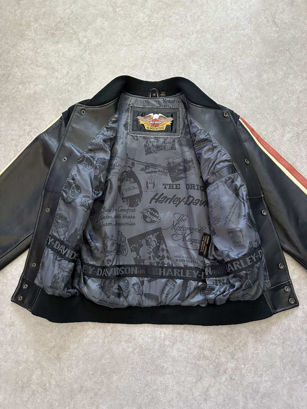 Harley Davidson Vintage Harley Davidson Leather Jacket Varsity Biker Style Size US S / EU 44-46 / 1 - 3 Thumbnail