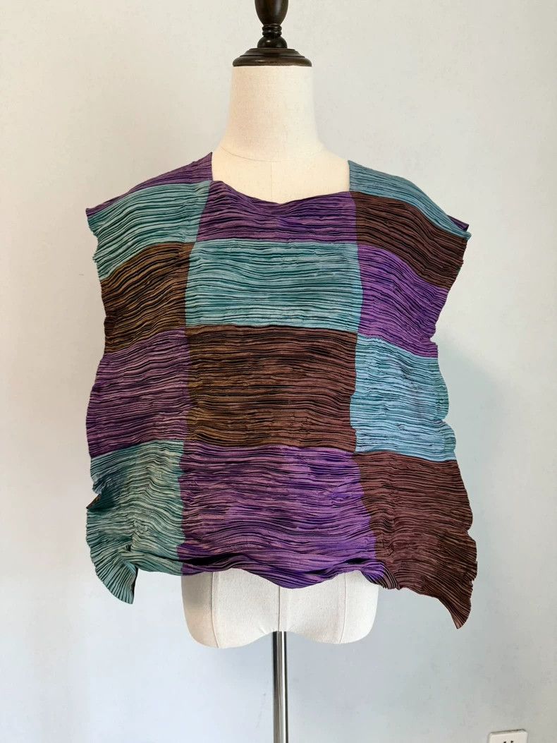 Issey Miyake Issey Miyake size:2 A brown-purple main color block horizo Size S / US 4 / IT 40 - 4 Thumbnail