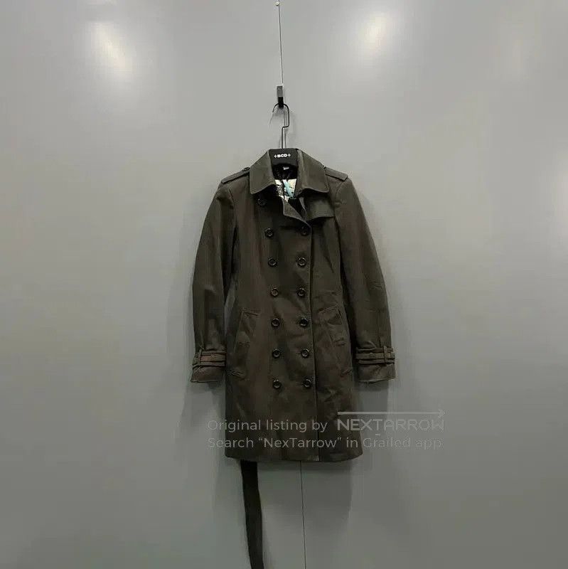 Burberry Burberry Long Green Cotton Coat for Women. Size XXS / US 00 / IT 34 - 1 Thumbnail