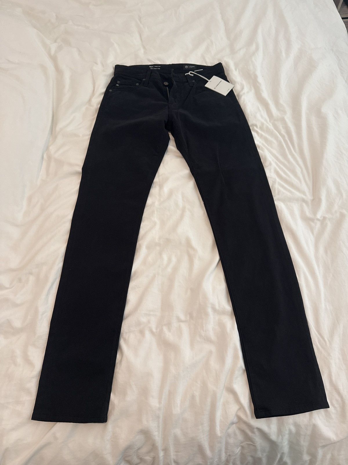 AG Adriano Goldschmied Tellis - Modern Slim Sueded Sateen Black Size US 30 / EU 46 - 4 Thumbnail
