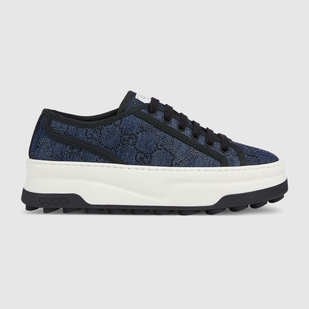 Gucci o1s1wg110225 Women's GG Sneakers in Blue & Black Size US 4 / IT 34 - 1 Thumbnail