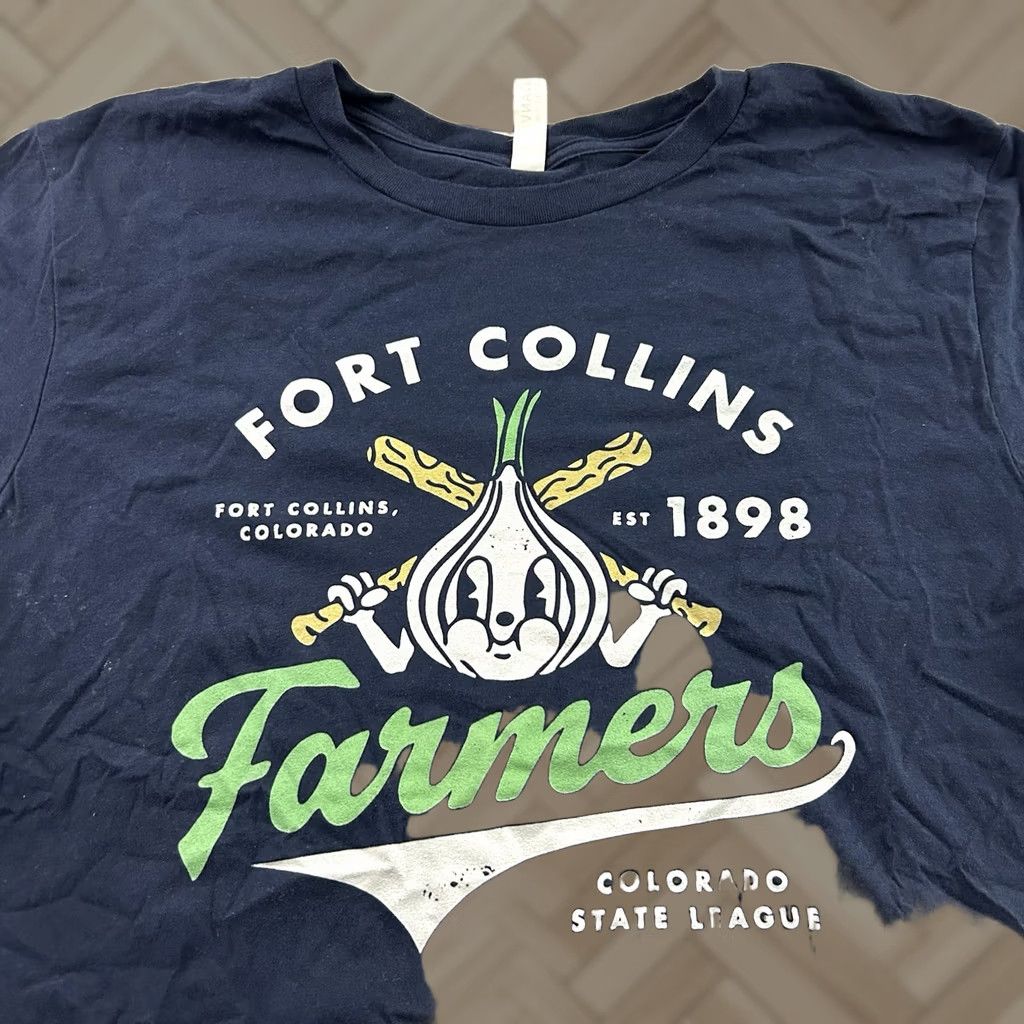 Vintage Fort Collins Farmers Short Sleeve T Shirt Men Large Blue Size US L / EU 52-54 / 3 - 1 Thumbnail