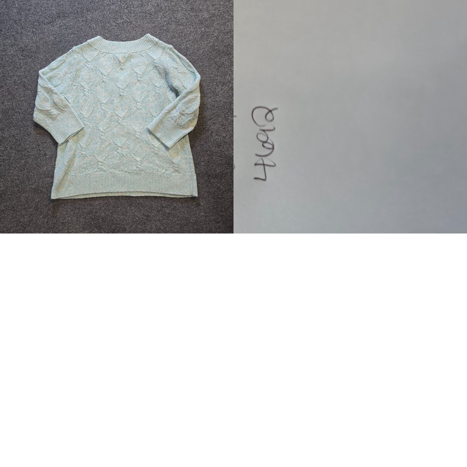 J. Jill J. Jill Sweater Women Size M Green Cable-Knit 3/4 Sleeve V-Neck Soft Casual Pullover Size M / US 6-8 / IT 42-44 - 8 Thumbnail