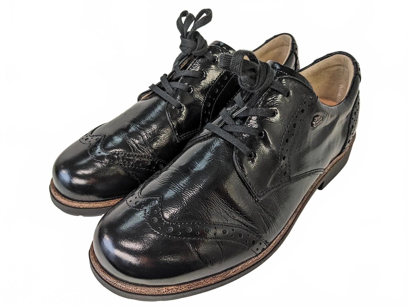Other Finn Comfort Men Dress Shoes Germany LaceUp Black Patent 7 Size US 7 / EU 40 - 4 Thumbnail