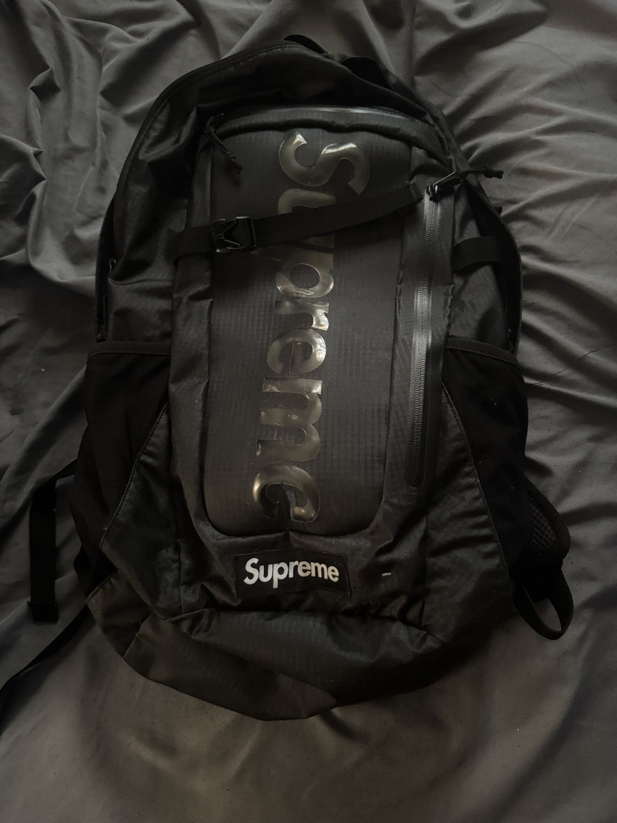 B.B. Simon × Supreme Supreme B.B. Simon Studded Denim Backpack in