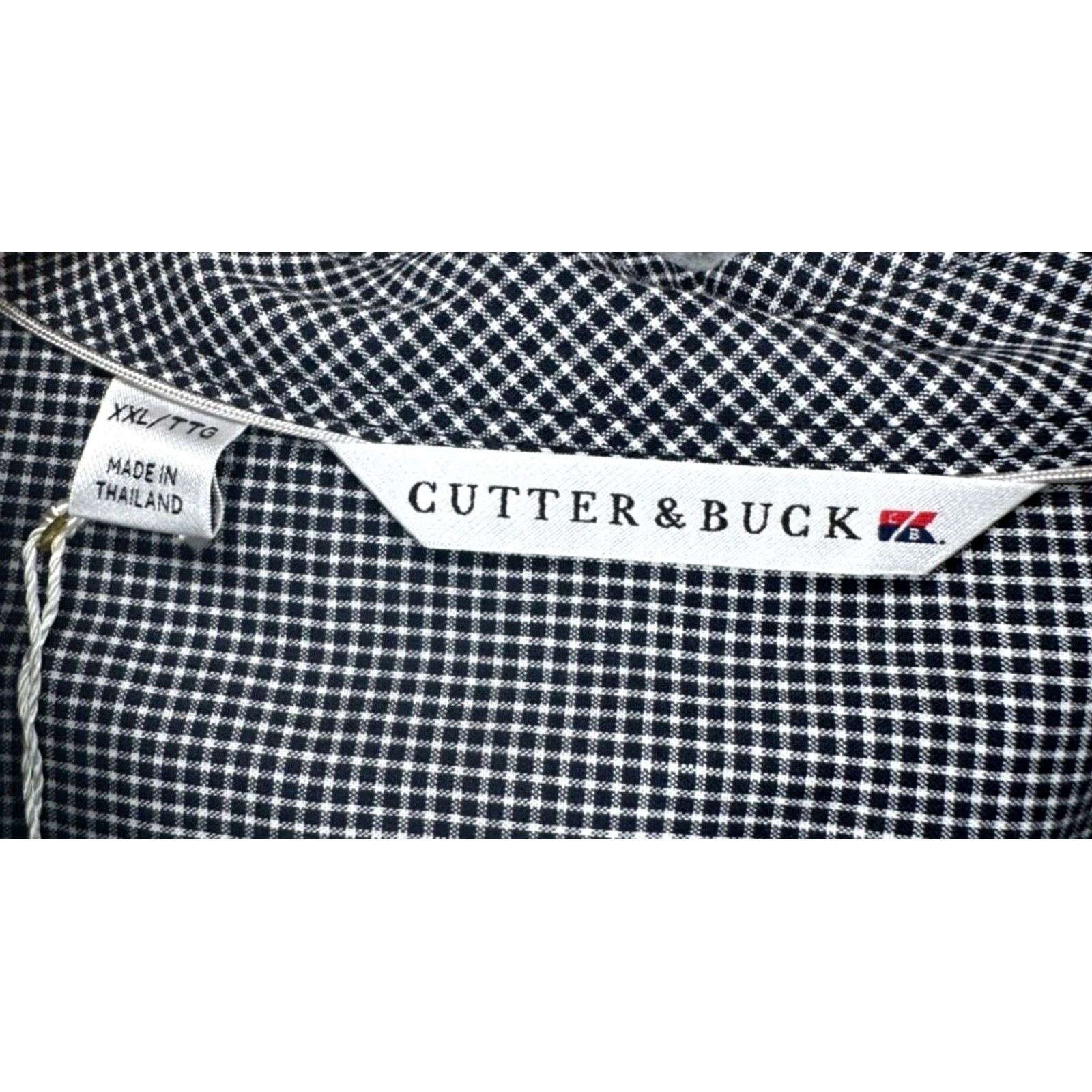 Cutter & Buck VINTAGE University of Dayton Women 2XL Grey Plaid Performance Button Up Cutter Buck NEW Size XXL / US 16-18 / IT 52-54 - 5 Thumbnail