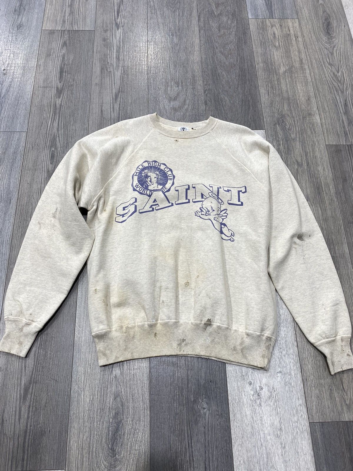 Saint Michael Saint Michael Baby Raglan Sweatshirt | Grailed