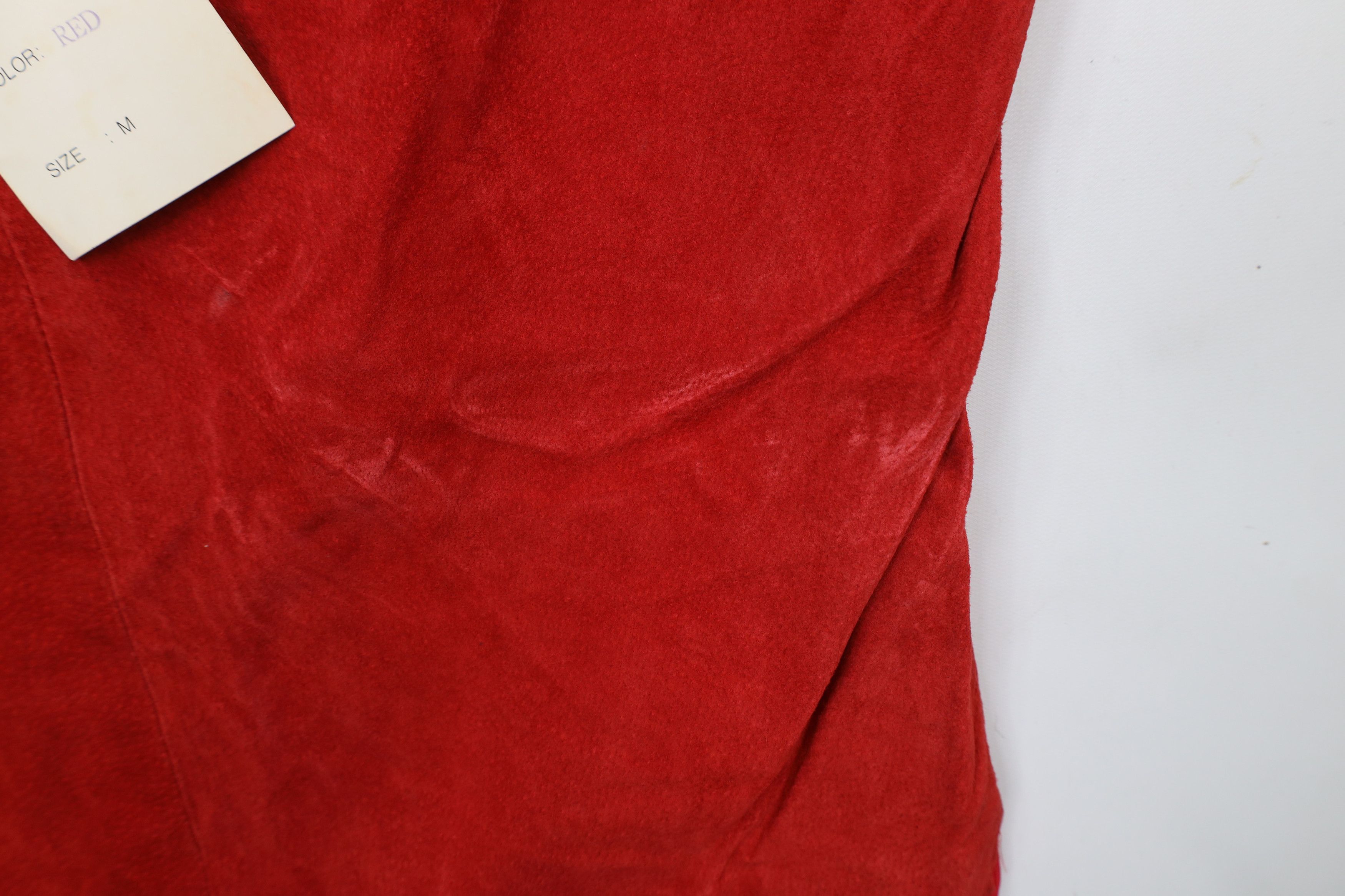 Deadstock Vintage 90s Streetwear Suede Leather Shorts Suit