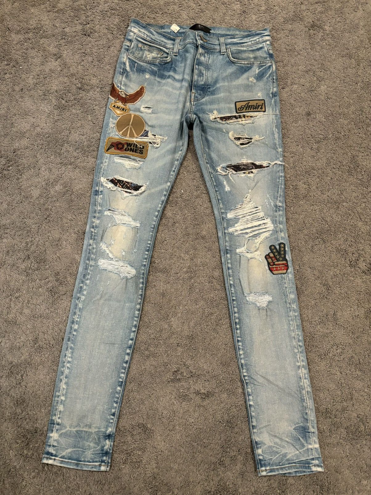Amiri Amiri Patchwork Jeans Size US 33 - 1 Thumbnail