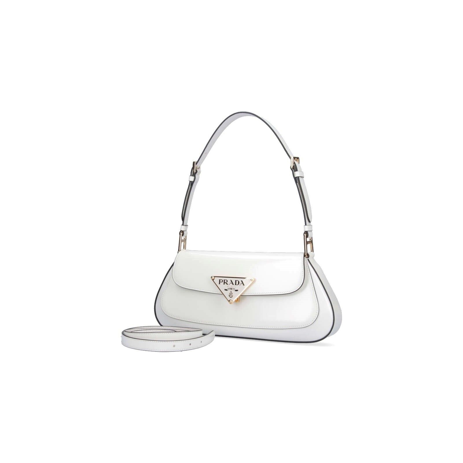 Prada PRADA White Leather Shoulder Bag New And Authentic Size ONE SIZE - 2 Thumbnail