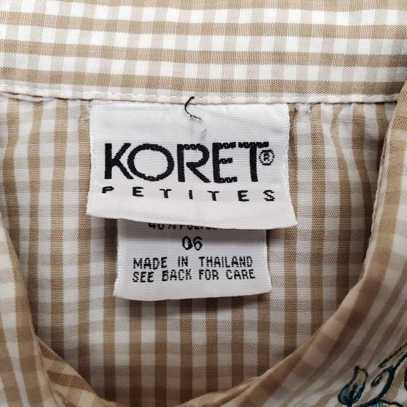 Vintage VINTAGE Koret Western Shirt Womens 6 Brown Gingham Check Embroidered Floral Casual Shirt Womens 6 Brown Gingham Check Embroidered Floral Casual Mens? Size M / US 6-8 / IT 42-44 - 4 Thumbnail