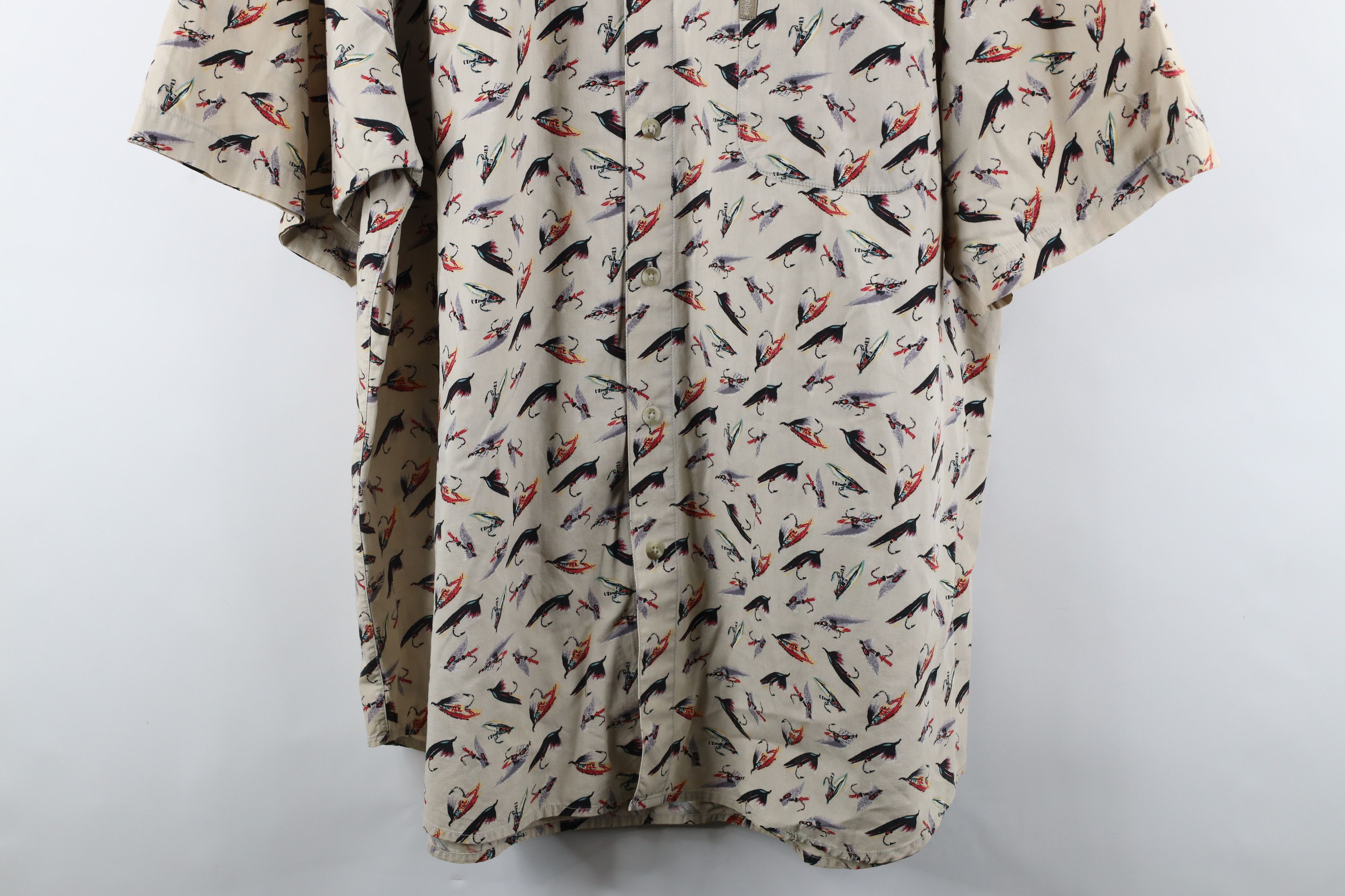 Columbia × Vintage Vintage 90s Columbia Over Print Short Sleeve Button Shirt Size US XXL / EU 58 / 5 - 3 Thumbnail