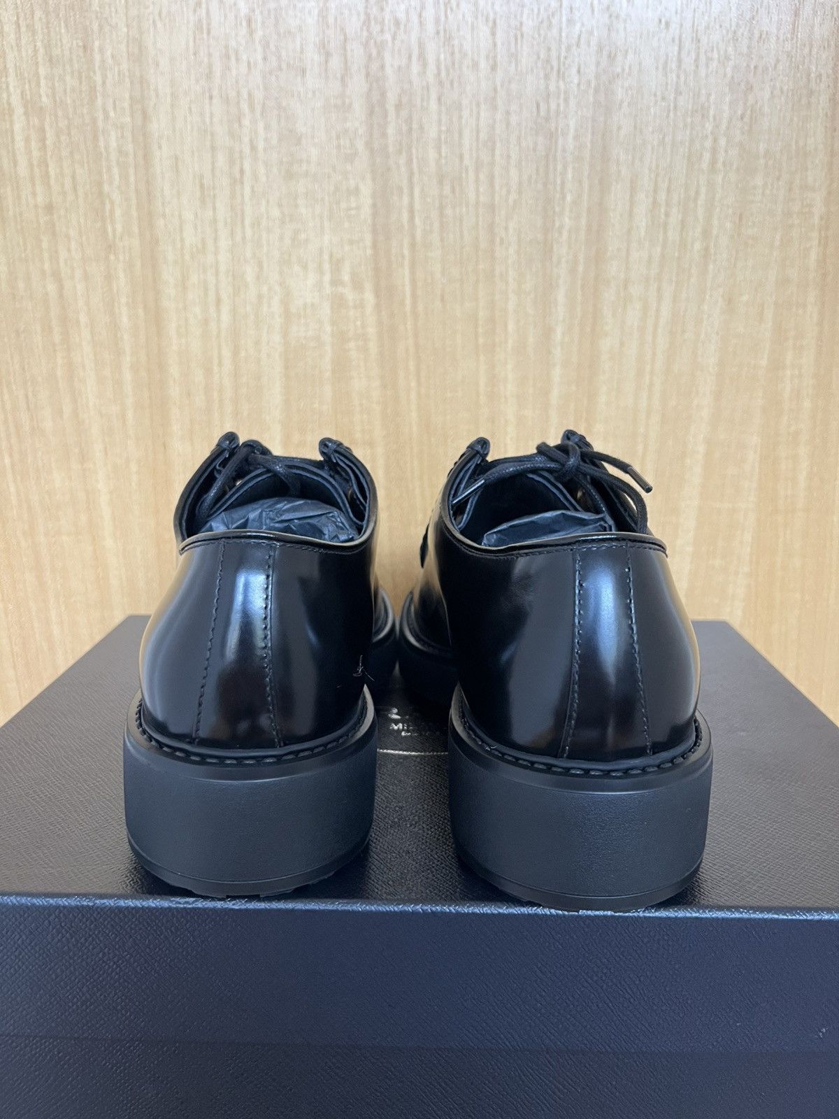 Prada BNWB PRADA DIAPASON OPAQUE BRUSHED LEATHER DERBY UK7 Size US 8 / EU 41 - 3 Thumbnail