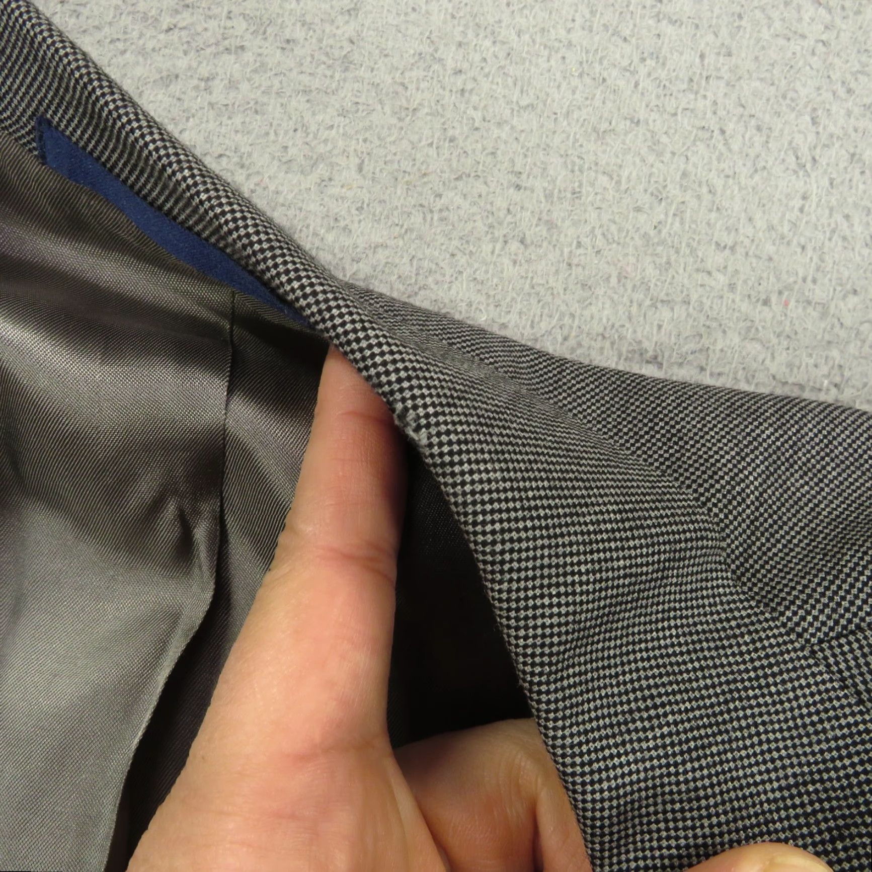 Loro Piana Daniel Cremieux Suit 44R Charcoal Loro Piana Birdseye Pleated Trousers 38x30 Wool 2 Piece Men Regular Vintage No Size 44R - 7 Thumbnail