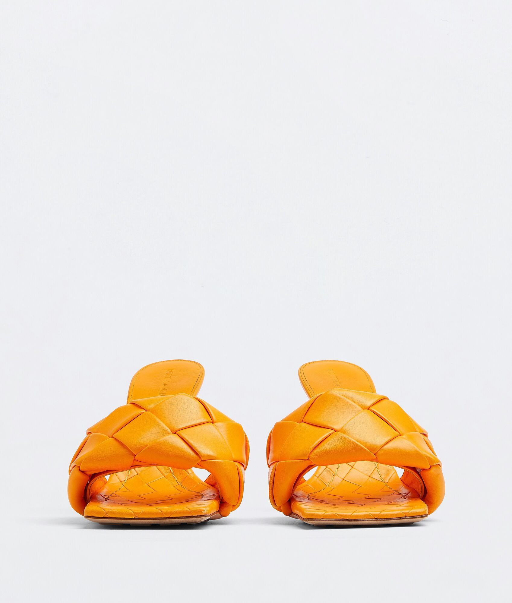 Bottega Veneta o1n1vont0325 Lido Mules in Tangerine Size US 5 / IT 35 - 2 Thumbnail