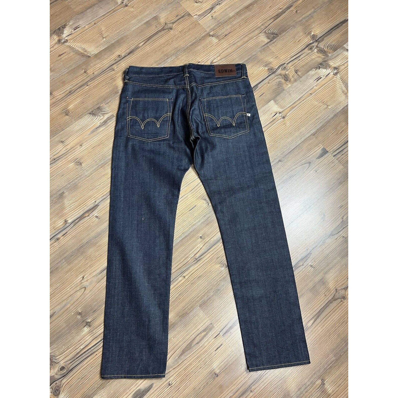 Edwin MINT! Edwin Blue Raw Denim Relaxed Fit Jeans Pants Size 34x3 Size US 34 / EU 50 - 10 Thumbnail