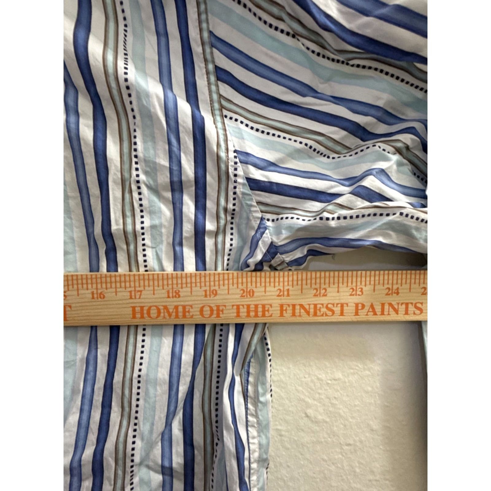Robert Graham Robert Graham Shirt Mens M Blue White Brown Striped Button Down Cotton Size US M / EU 48-50 / 2 - 5 Thumbnail