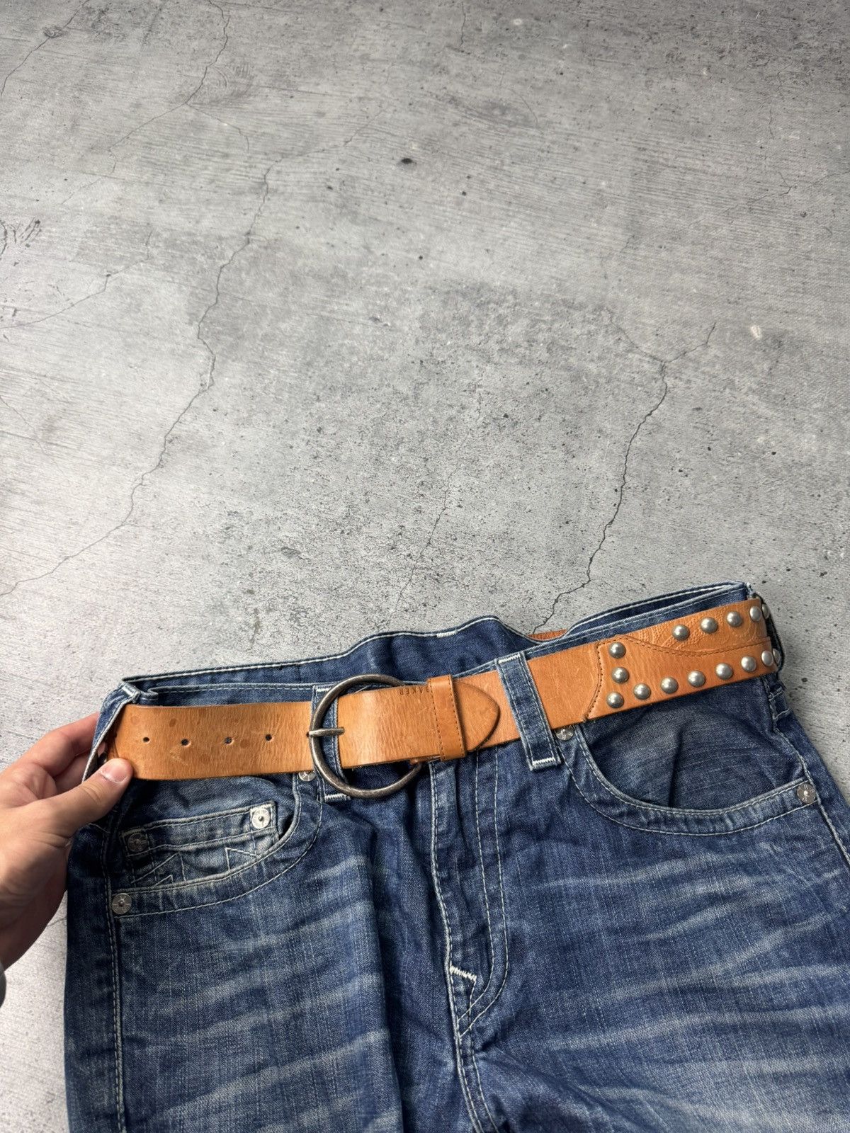 Vintage Vintage Y2K Bb.Simon Style Punk Cross Logo 🤎belt Japanese Size ONE SIZE - 2 Thumbnail