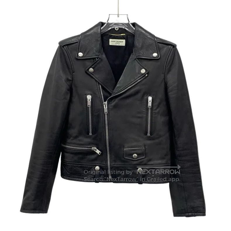 Saint Laurent Paris Saint Laurent Paris Black Sheep Leather Collar Side Zip Lo Size US XS / EU 42 / 0 - 1 Thumbnail