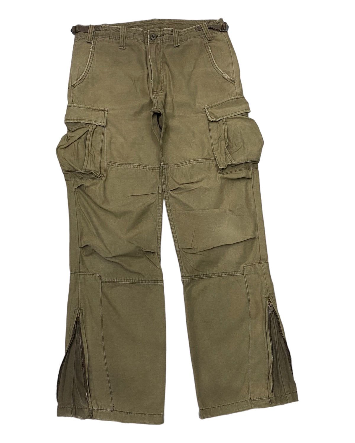 20471120 🔥FLARE CARGO PANTS MULTI POCKET JUNGLE STORM FLARE CARGO Size US 32 / EU 48 - 2 Thumbnail