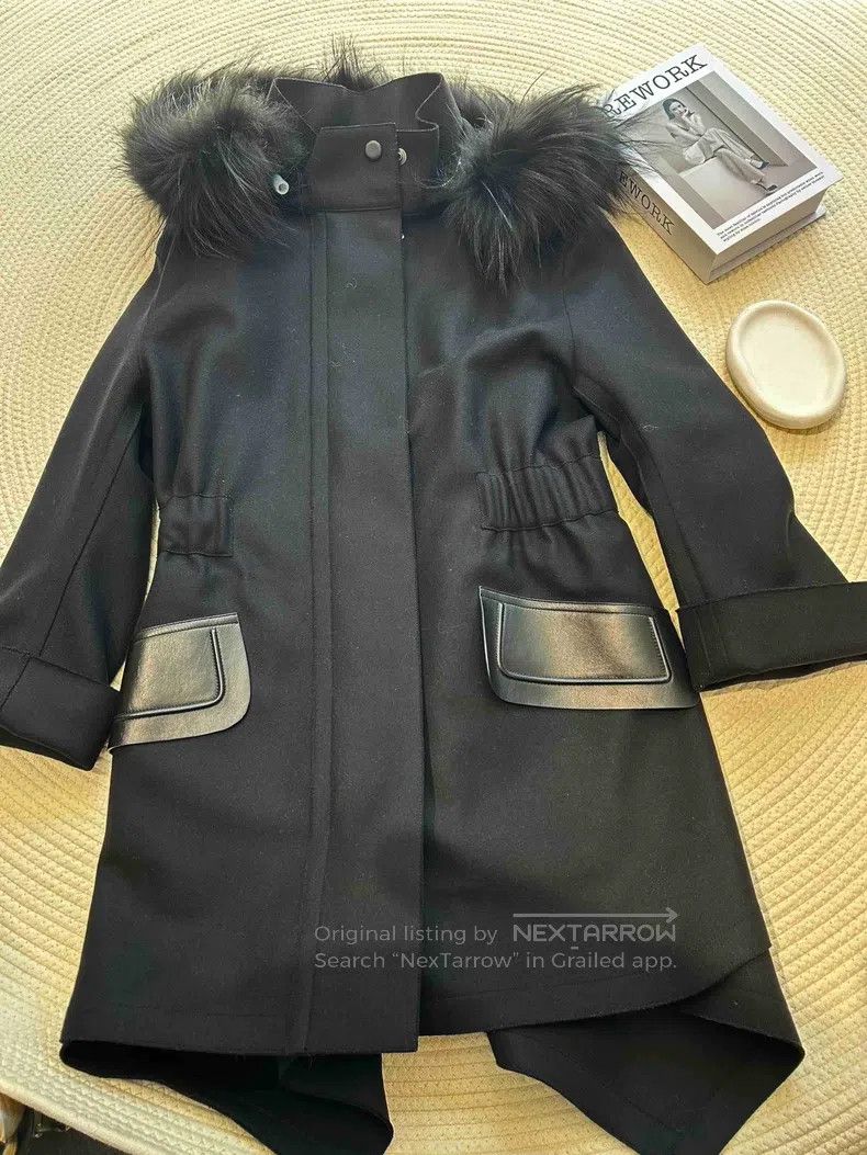 Fendi Fendi Real Fur Collar, Leather Patches, Woolen Tweed Jacke Size XXS / US 00 / IT 34 - 1 Thumbnail