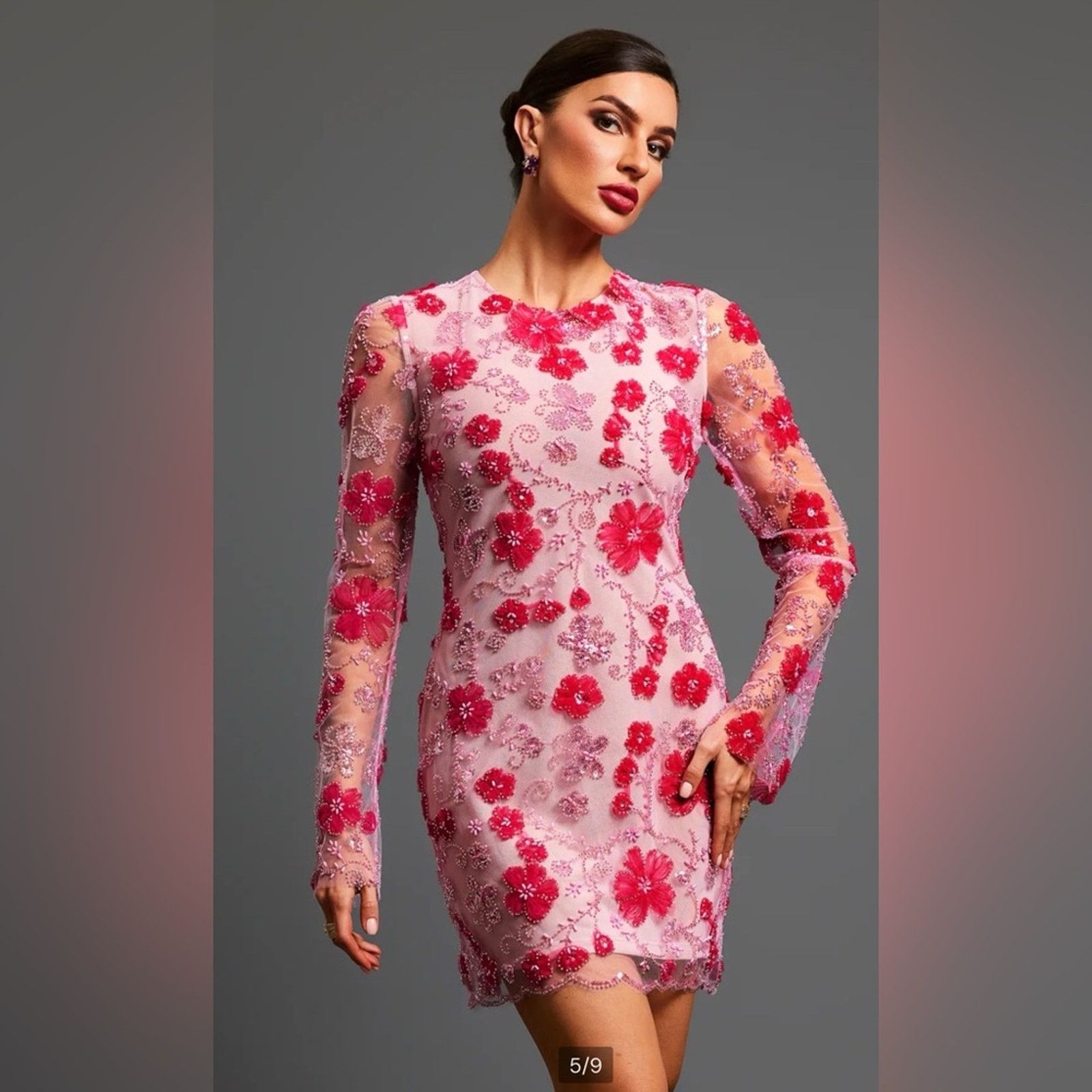 Other New Y2K Floral Pink Lace Dress size S/M Size S / US 4 / IT 40 - 4 Thumbnail