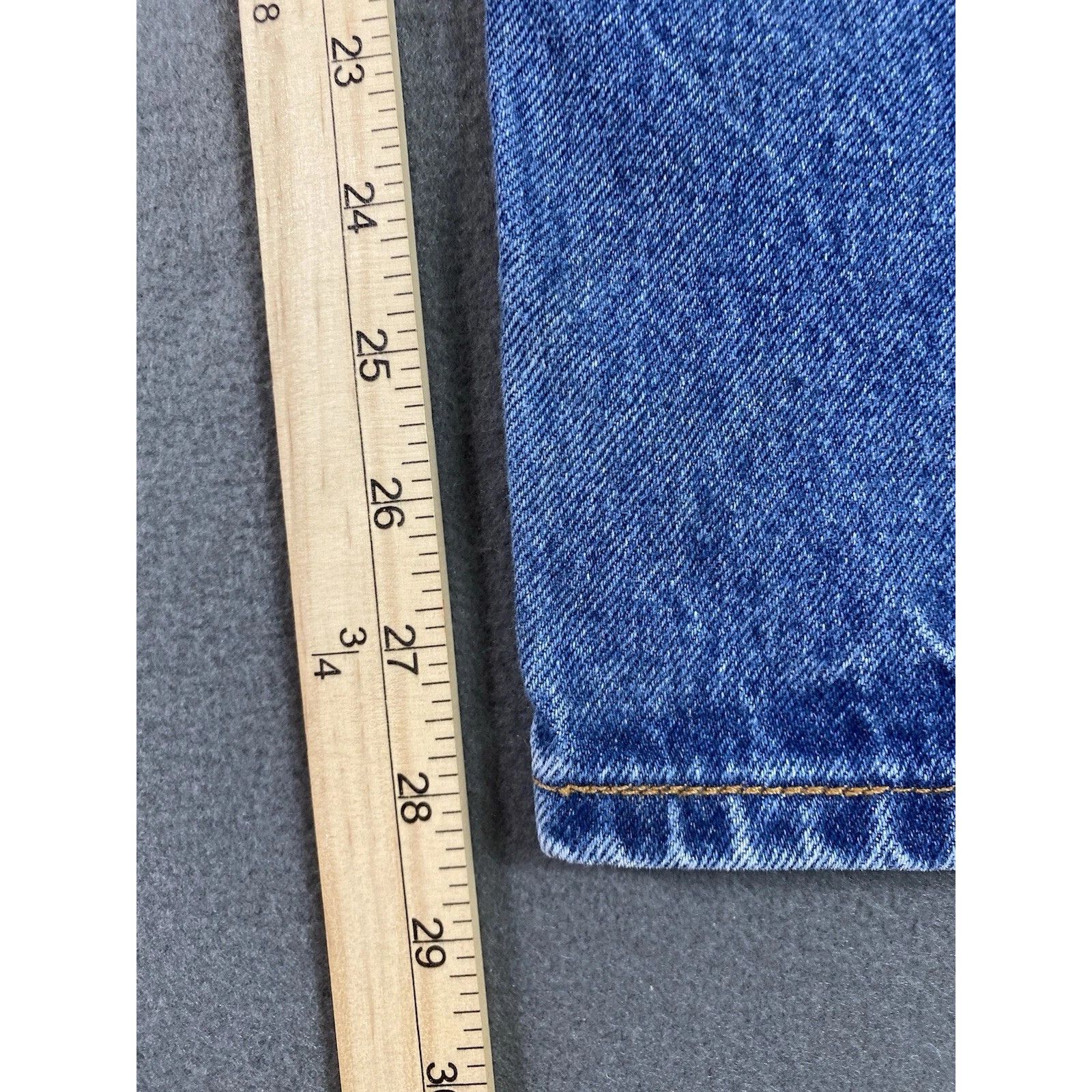Levi's Levis-505 Jeans Blue Straight Distressed 1997 USA Orange Tab Size US 38 / EU 54 - 6 Thumbnail