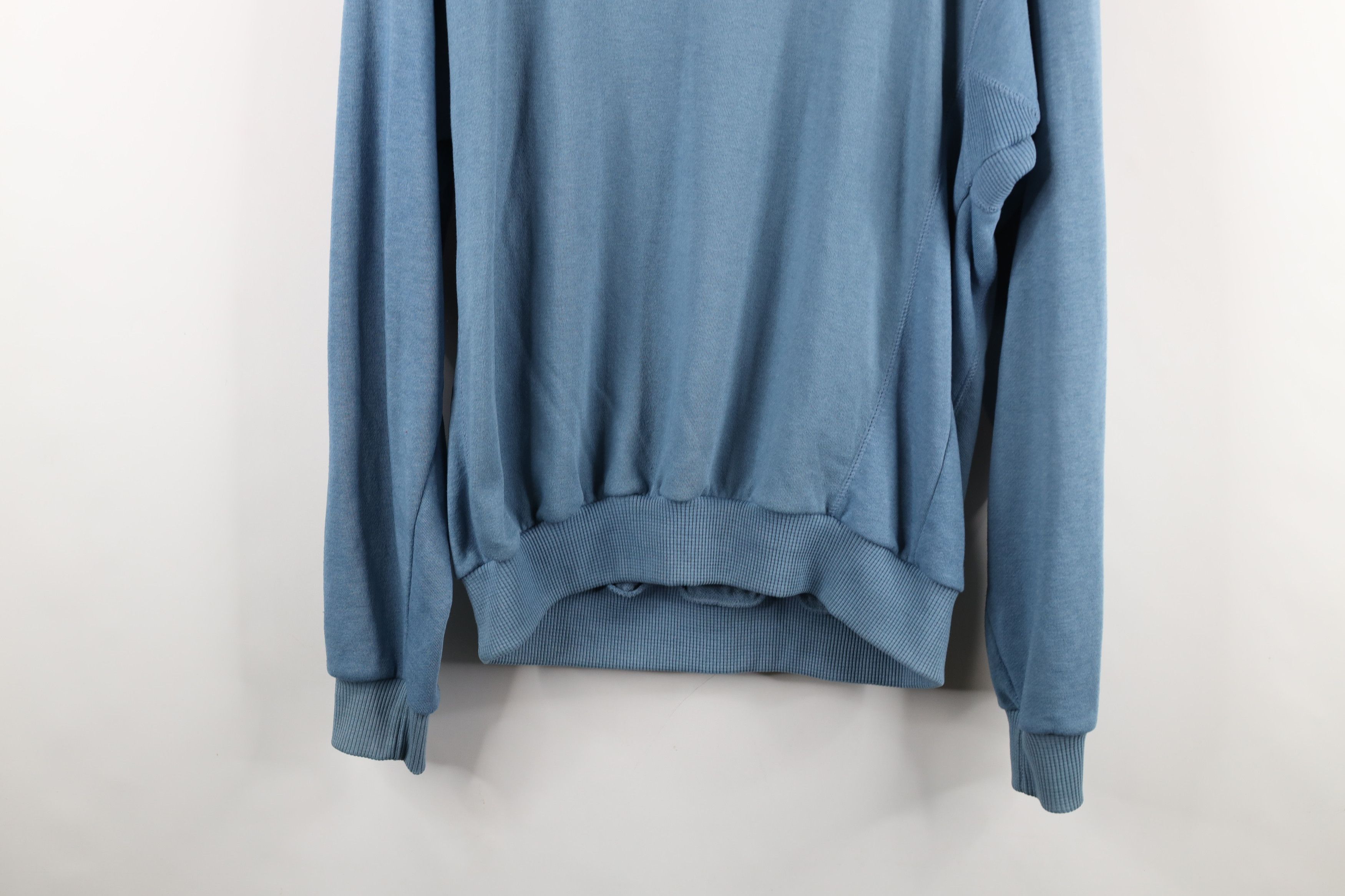 Vintage Vintage 90s Streetwear Blank French Terry Henley Sweatshirt Size US L / EU 52-54 / 3 - 12 Thumbnail
