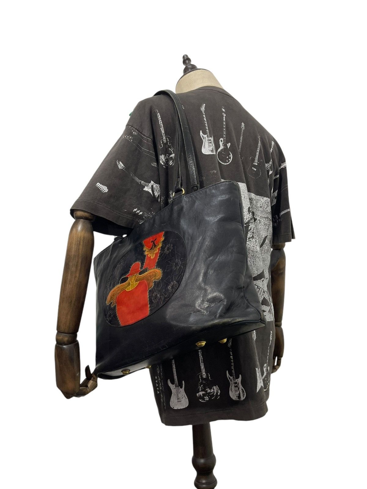 Genuine Leather Full Leather Vtg Unknown Japan Tote Shoulder Bag 1🟩0 Size ONE SIZE - 2 Thumbnail