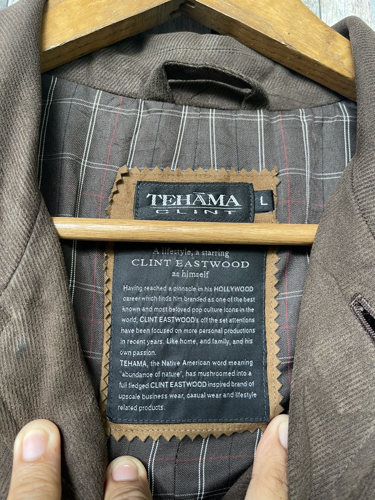 Designer Tehama by Clint Eastwood Brown Suede-Look Jacket – Size L Size US L / EU 52-54 / 3 - 17 Thumbnail