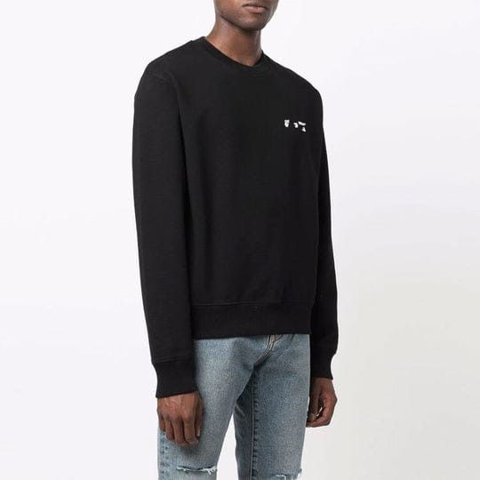 Off-White o1gr1nt1124 Ow Logo Slim Crewneck Sweatshirt in Black Size US S / EU 44-46 / 1 - 3 Thumbnail