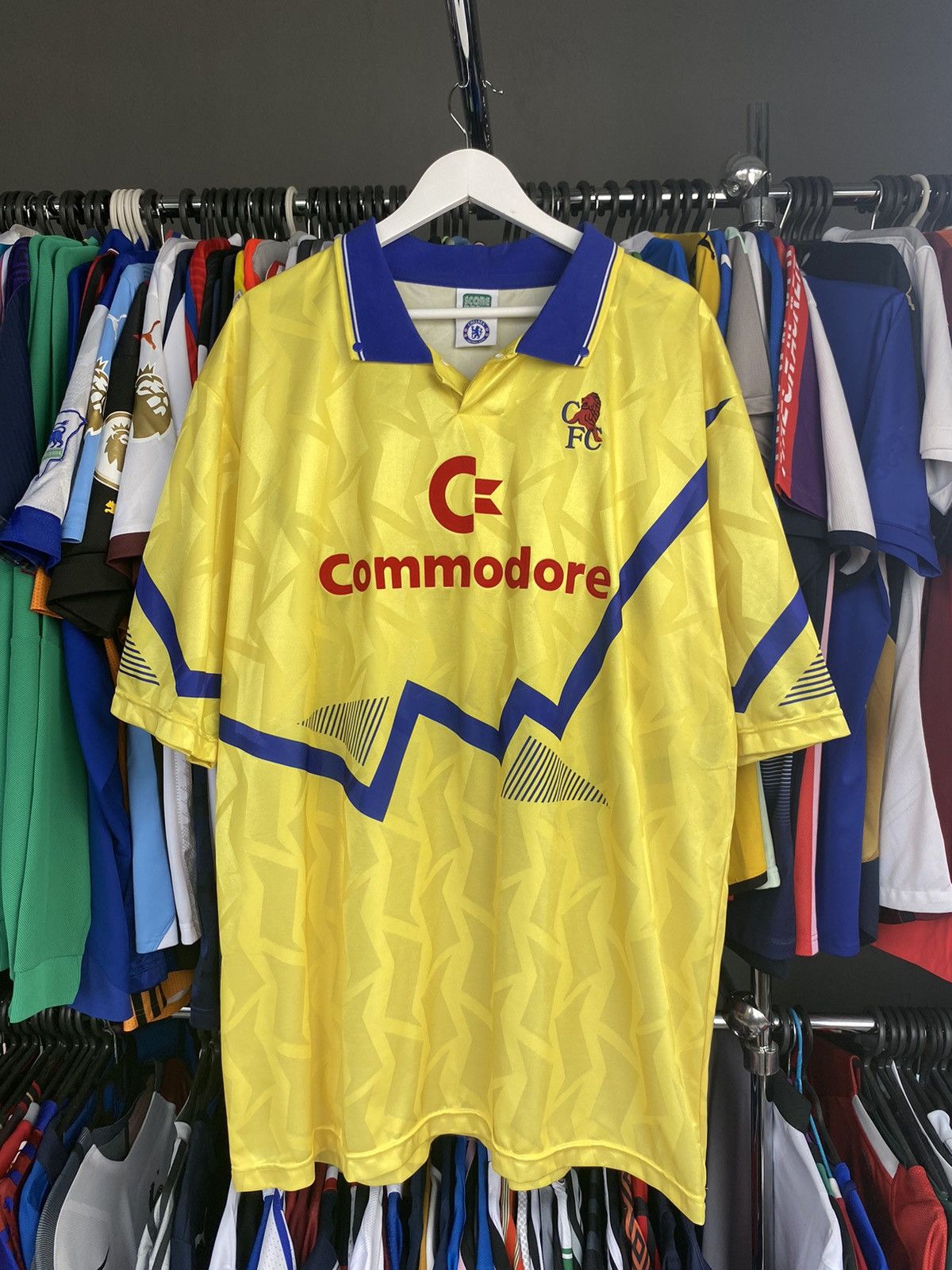 Vintage 1991/92 SCORE DRAW CHELSEA SOCCER FOOTBALL JERSEY SHIRT Size US XXL / EU 58 / 5 - 1 Thumbnail