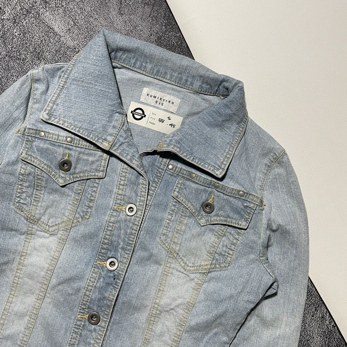 Issey Miyake × Seiko Kumikyoku Sis Denim Jacket Women Japanese Brand Size S / US 4 / IT 40 - 3 Thumbnail