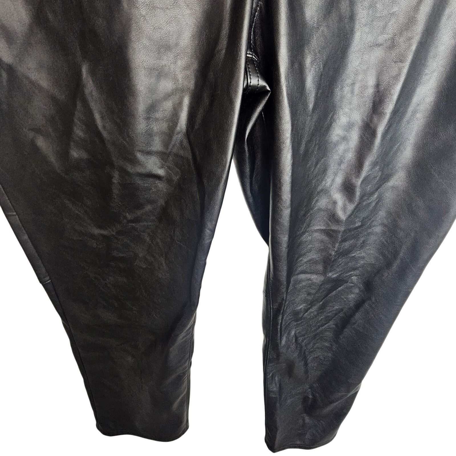 Gap GAP Womens Vintage Slim High Rise Faux Leather Retro Pants Size 36" / US 14 / IT 50 - 3 Thumbnail