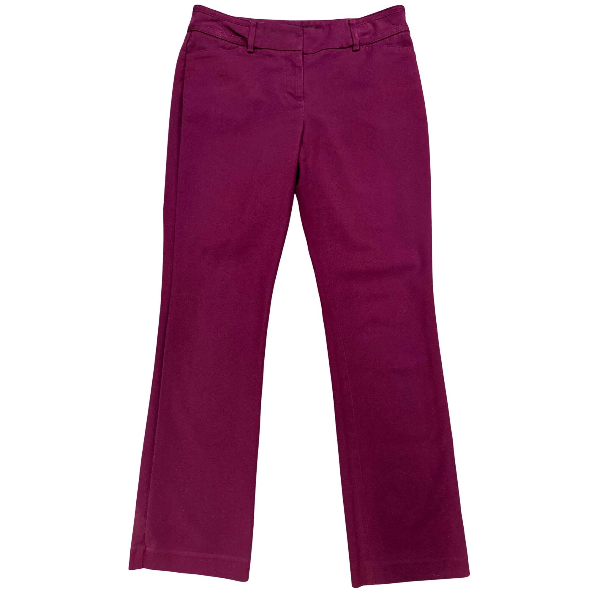 Other 7th Avenue Design Studio Size 4 Burgundy Chino Dress Pants S Size 27" / US 4 / IT 40 - 2 Thumbnail