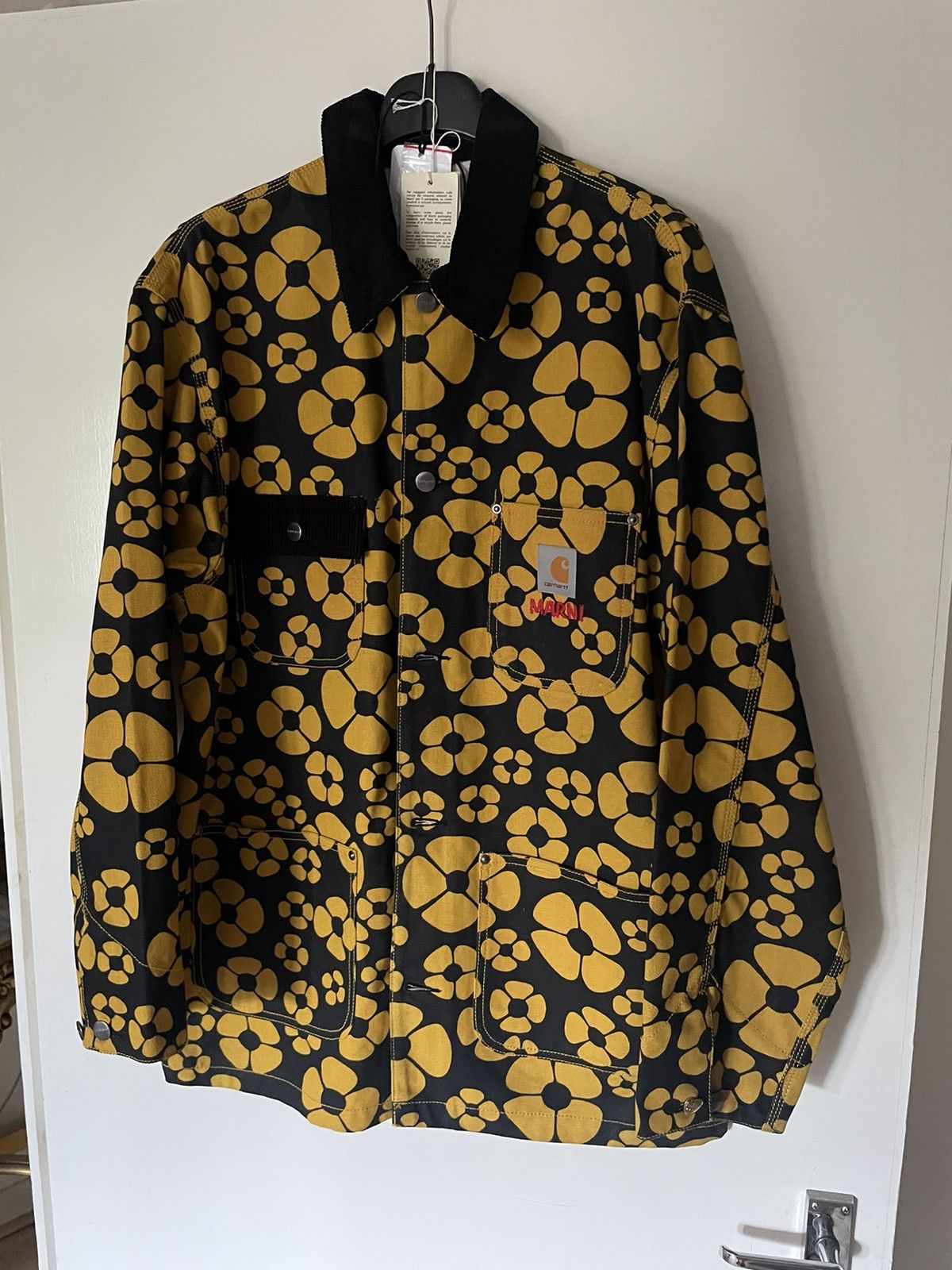Marni MARNI X CARHARTT WIP FLORAL YELLOW CHORE WORK JACKET Size US M / EU 48-50 / 2 - 1 Thumbnail