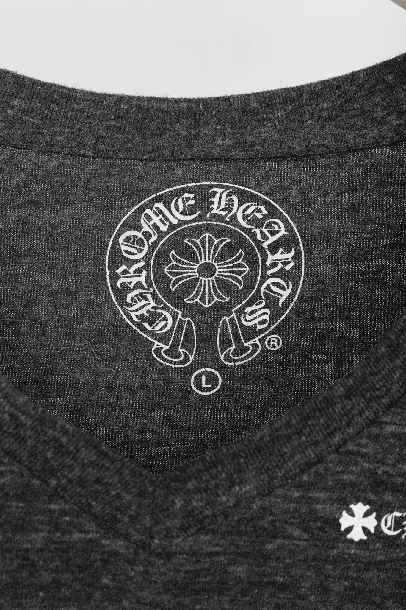 Chrome Hearts Chrome Hearts Grey Cotton-Blend Jersey Graphic T-Shirt Size L / US 10 / IT 46 - 4 Thumbnail