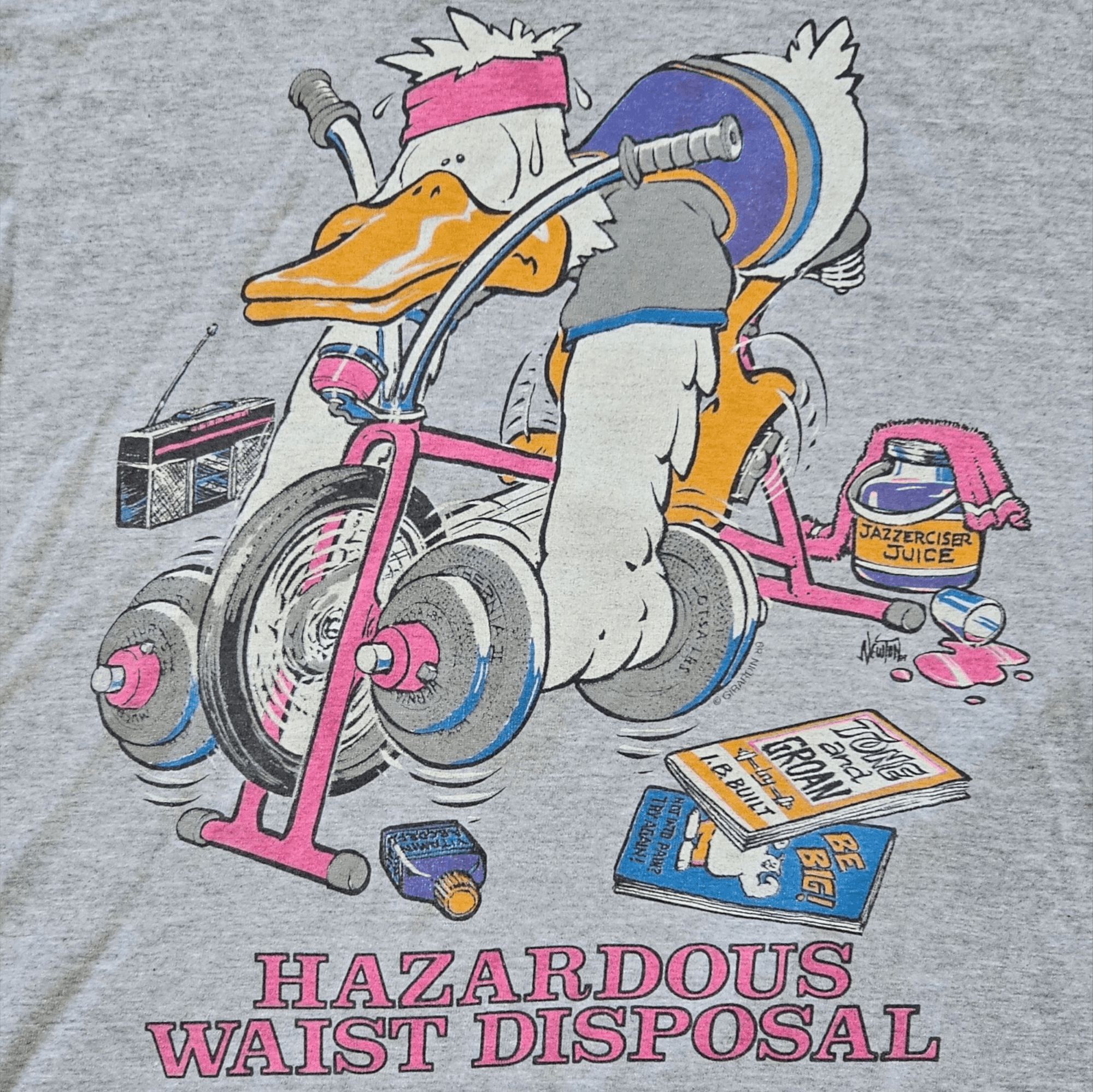 Fruit Of The Loom × Vintage 1989 Duck Training Funny Gym Tee Size US XL / EU 56 / 4 - 2 Thumbnail