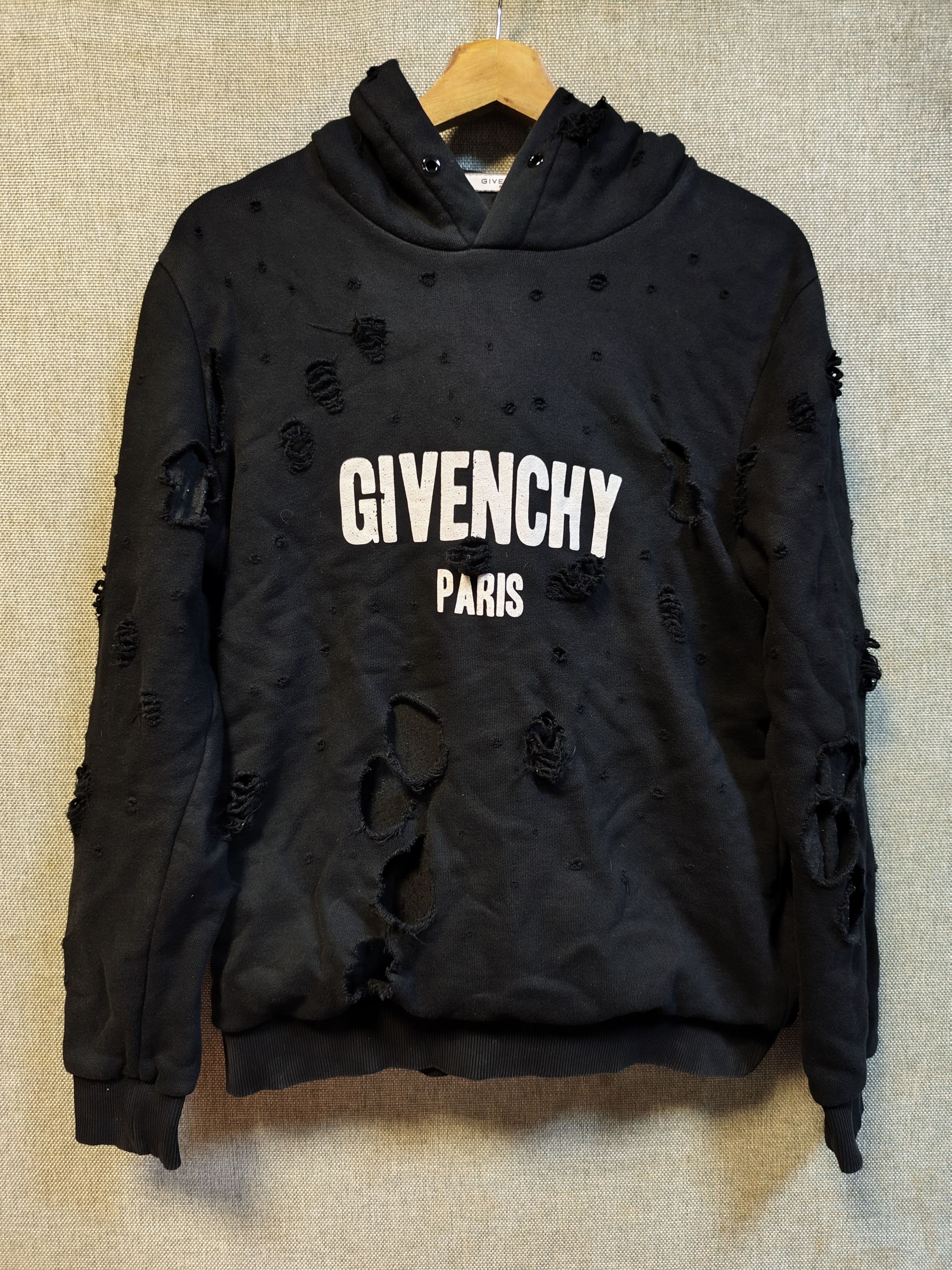 Givenchy Givenchy Distressed Hoodie Size US S / EU 44-46 / 1 - 1 Thumbnail