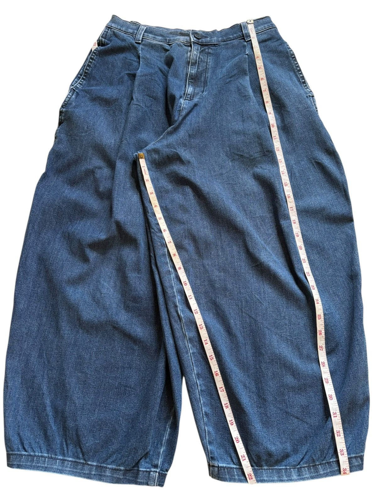 Japanese Brand Vintage Japanese Brand Mud Wash Baggy Jean Shorts Jorts Size US 29 - 13 Thumbnail