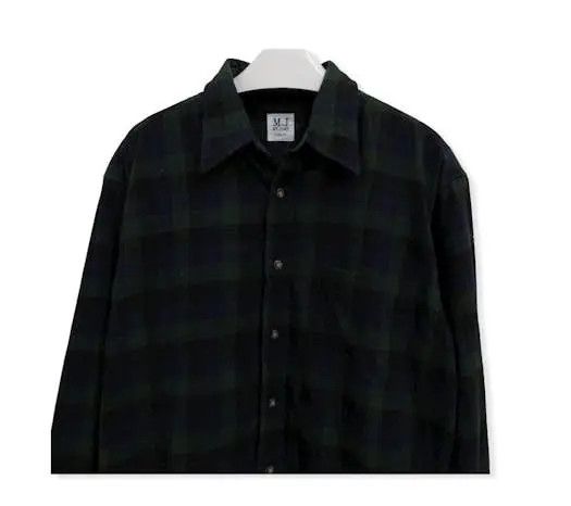 Flannel × Japanese Brand Japanese Brand My Jump Plaid Tartan Flannel Shirt 👕 Size US M / EU 48-50 / 2 - 2 Thumbnail