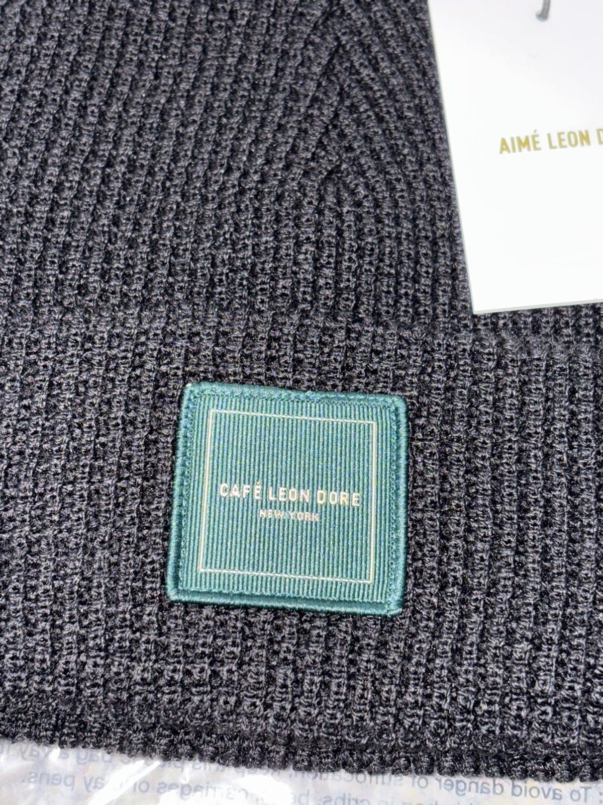 Aime Leon Dore Aime Leon Dore Cafe Leon Dore Beanie Black Size ONE SIZE - 3 Thumbnail