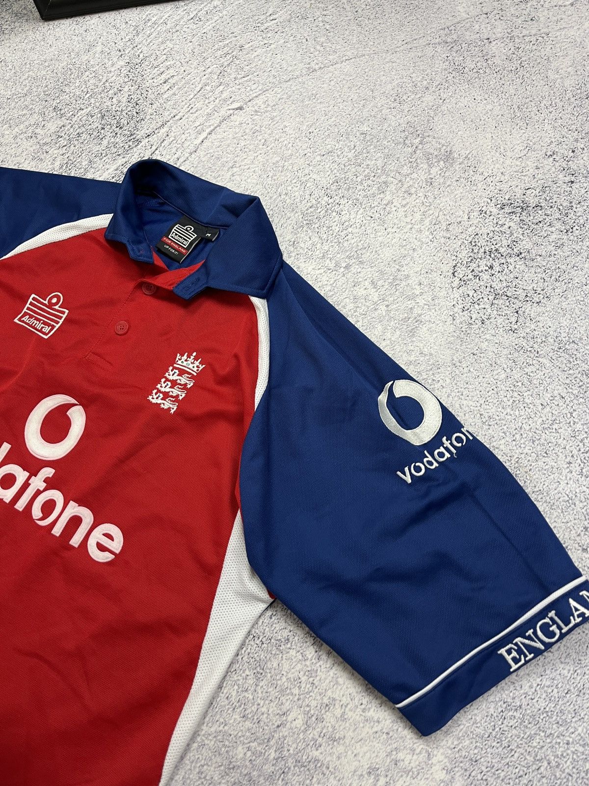 Other × Vintage England Cricket Admiral Vodafone 2000/2002 Polo Shirt Jersey Size US M / EU 48-50 / 2 - 9 Thumbnail