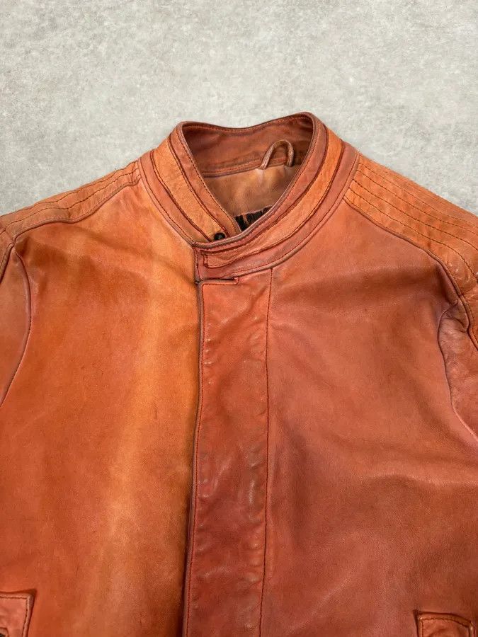 Giorgio Brato Giorgio Brato Eroded Orange Leather Jacket Size US S / EU 44-46 / 1 - 4 Thumbnail