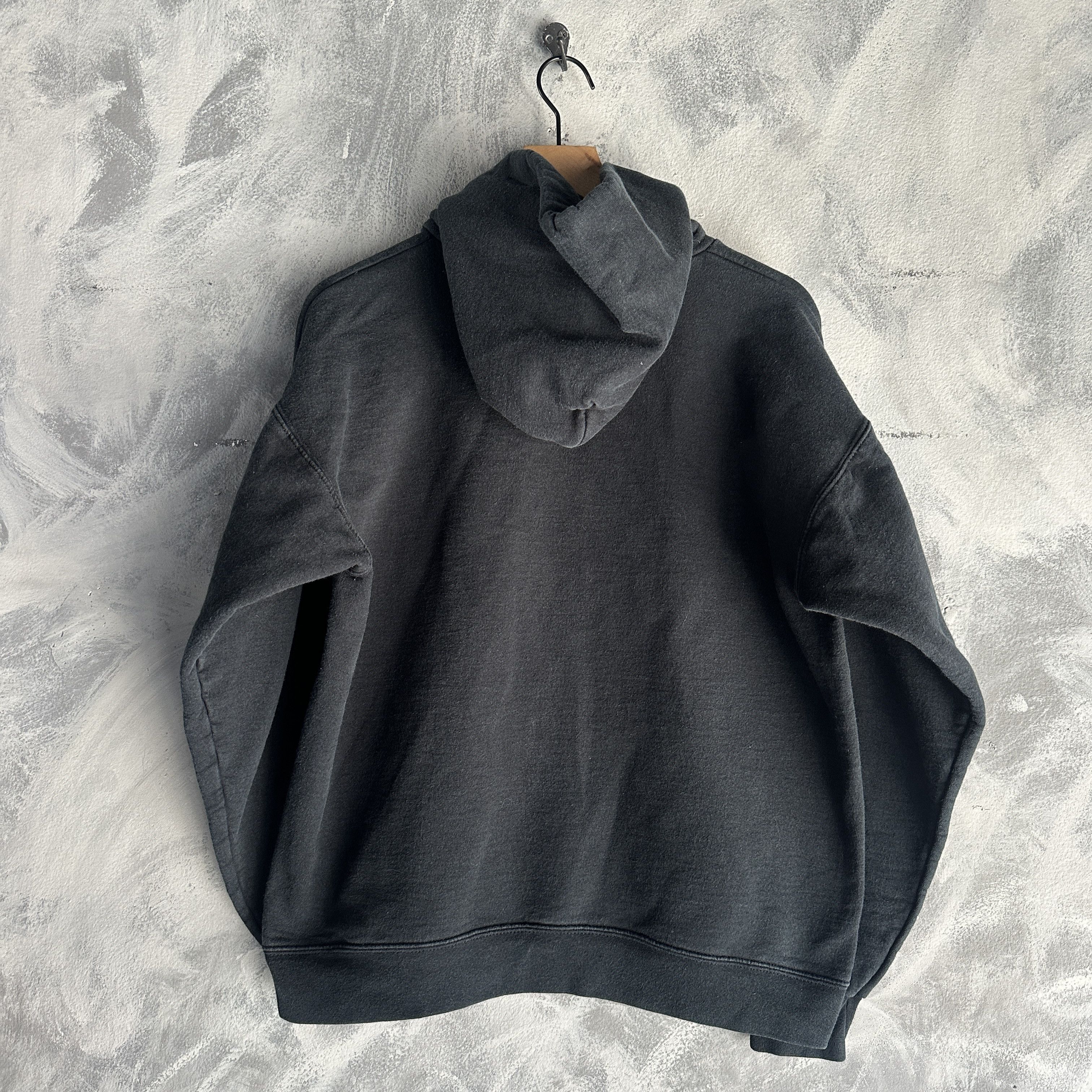 Hanes Vtg Kieran Hoodie Sweater Mens Black Faded Hanes Boxy 90s Size US M / EU 48-50 / 2 - 6 Thumbnail